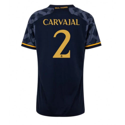 Fotballdrakt Dame Real Madrid Daniel Carvajal #2 Bortedrakt 2023-24 Kortermet